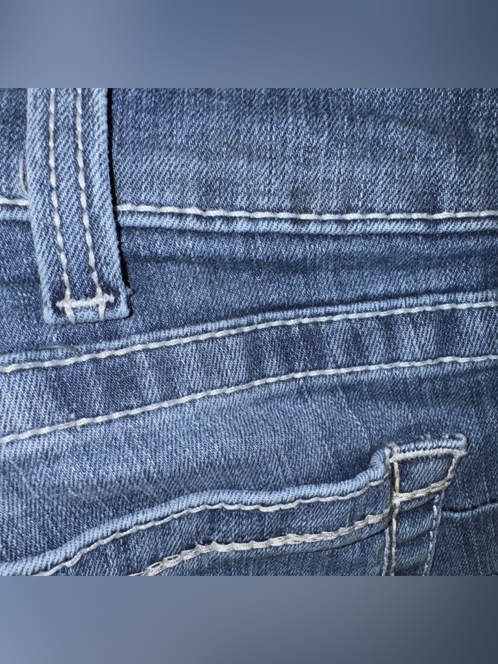 Ariat Real Denim Jeans Size 30x30 Cutoffs Raw Hem Thick Stitch Western Flaws - Picture 13 of 13